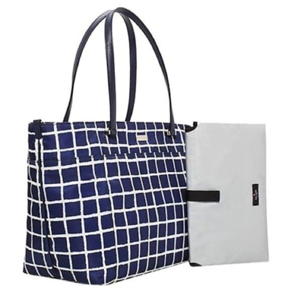 Kate Spade Seaside Nylon Francis Baby Bag Navy White - Picture 12 of 12